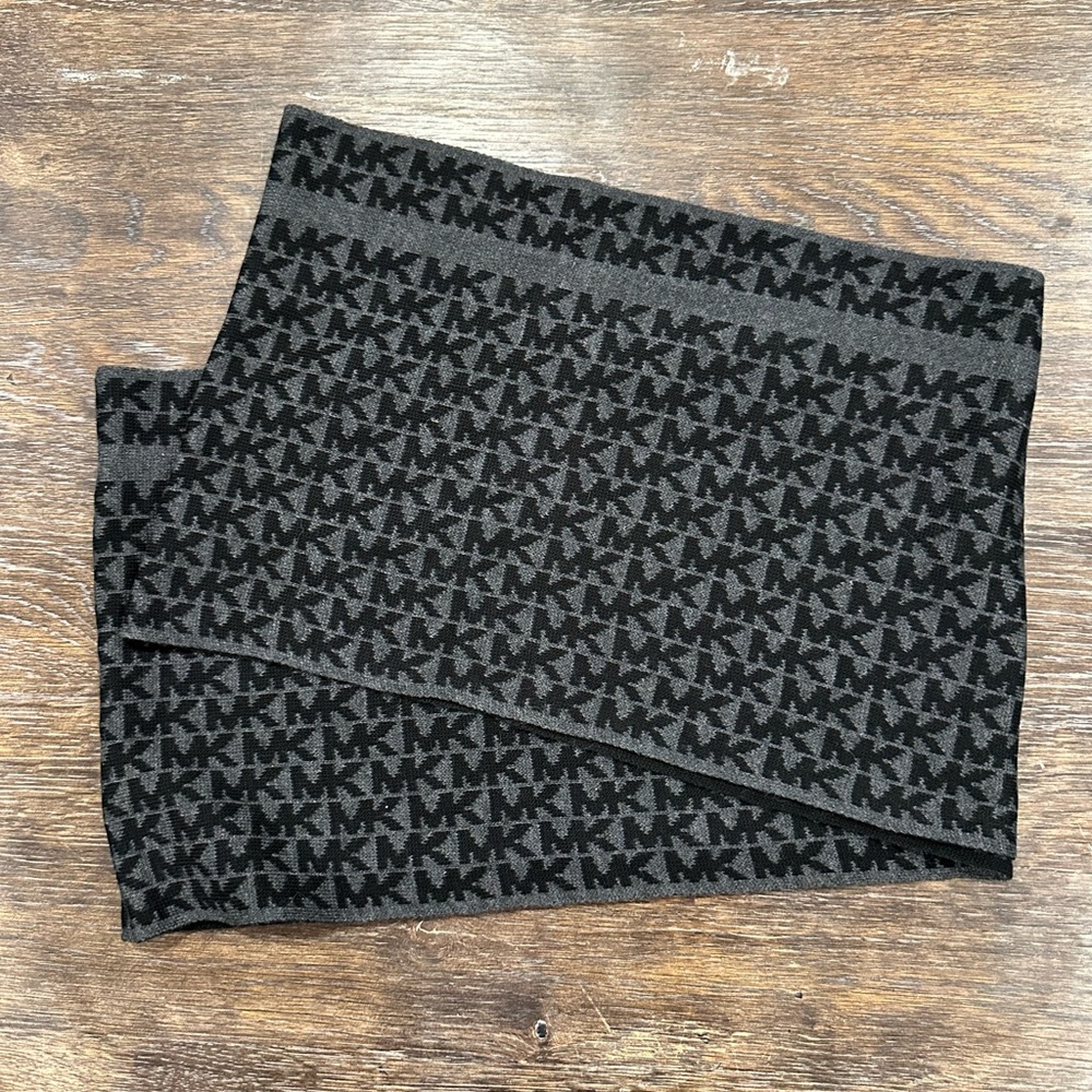 Michael Kors Black and Gray Scarf